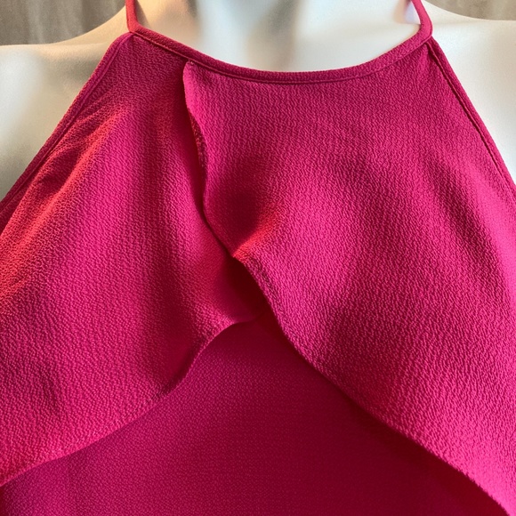 LAST CHANCE! Michael Kors Fuchsia Cold-Shoulder Blouse - Picture 3 of 6